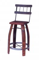 Stave Stool w/ Wood Top - 28